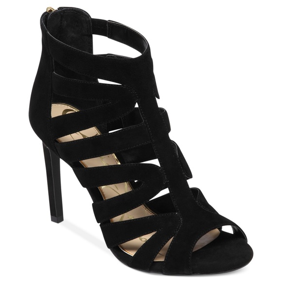 Jessica Simpson Shoes - Black caged suede heels